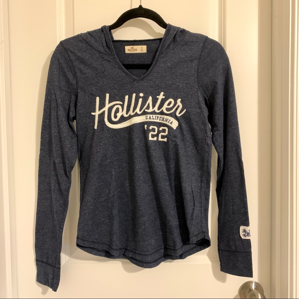 Hollister Navy Blue Hoodie, S